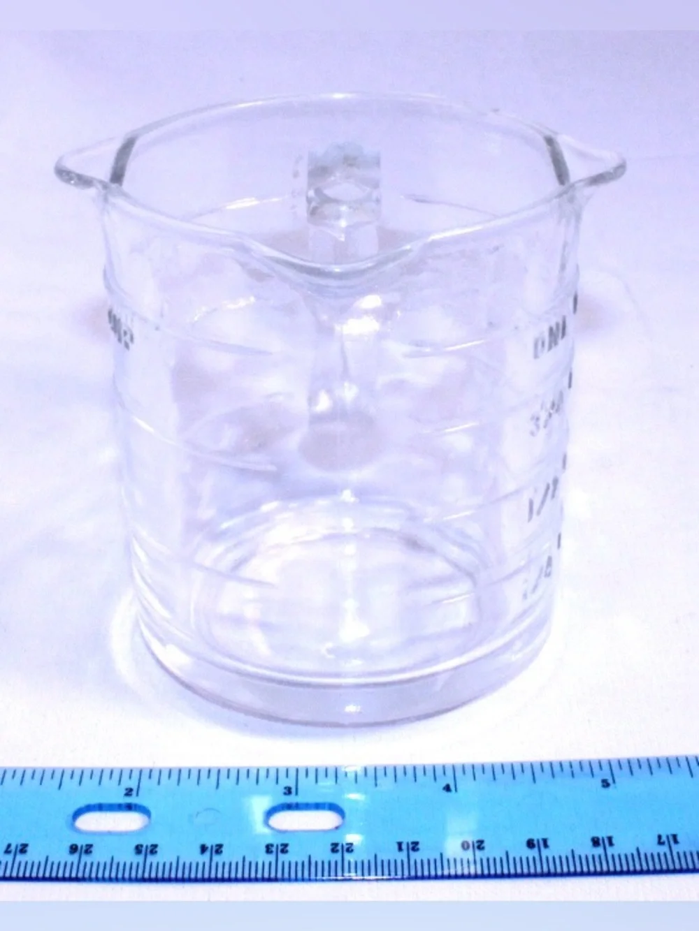 Antique Glass Measuring Cup with Handle - Transparent ONE CUP - Three Spouts
